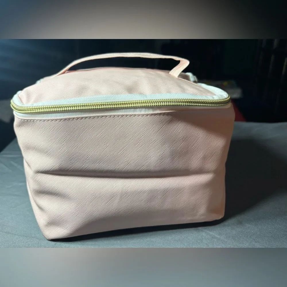 New Blush Pink Women's Travel Cosmetic Bag with Top Handle